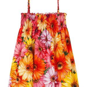 Dolce&Gabbana Girl's Sunflower-Print Tent Dress